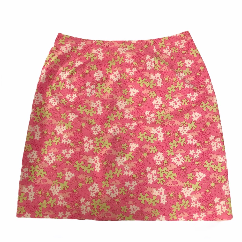 Lilly Pulitzer Happy Hippo Skirt 2 EUC